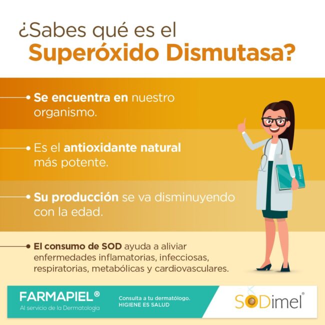 Sodimel 60 Cáps Farmapiel Super Óxido Dismutasa SOD COSIMO MX