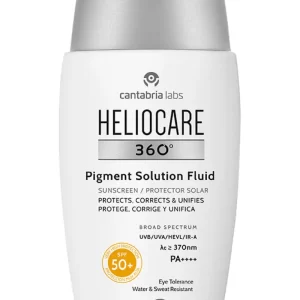 Heliocare 360° Pigment Solution Fluid SPF 50+ 50 ml de Cantabria Labs. Fluido fotoprotector ultraligero para prevenir y corregir las hiperpigmentaciones solares y unificar el tono de la piel.